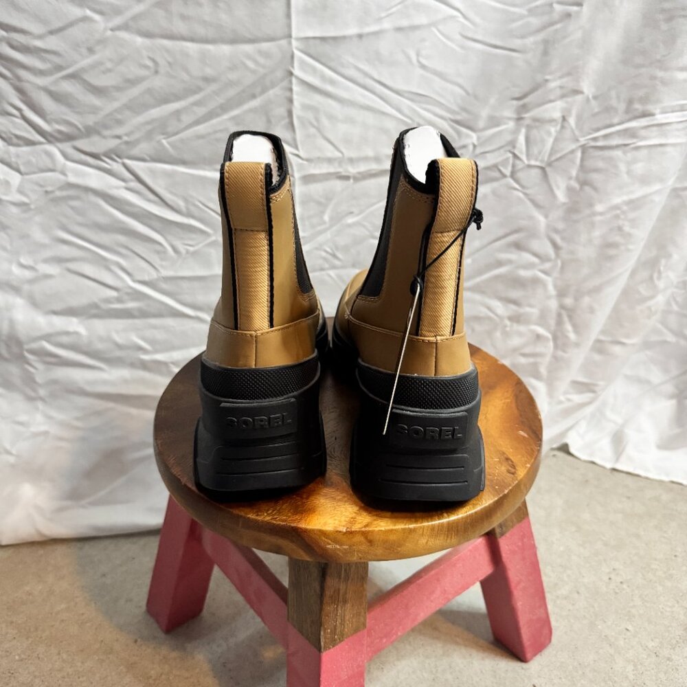 NEW Sorel Brex™ Waterproof Chelsea Boot- Tan/Black - Picture 4 of 5